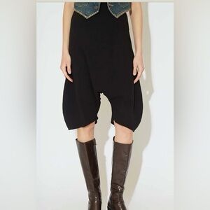 Yves Saint Lauren Drop Crotch Wool Crepe Harem Trousers Size 42